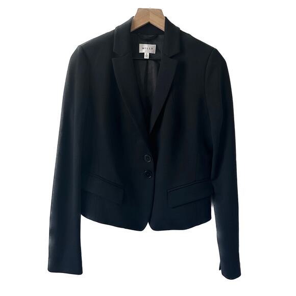 MILLY Ponte Blazer Jacket Black Size S - Picture 2 of 9